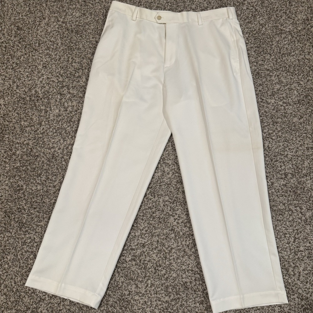 IZOD Golf Pants Cool FX Moisture Wicking Glove Pocket White 38x30